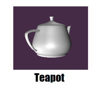 Icon to run Teapot Model